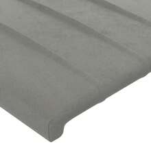 vidaXL Kopfteil Mit Ohren Hellgrau 103x16x118/128 Cm Samt - Grau - Übersicht 5