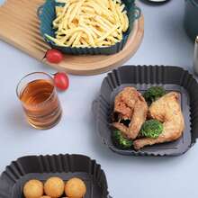 1pc Reusable Silicone Air Fryer Liner, Air Fryer Accessories, Kitchen Supplies To Replace Disposable Baking Tray Paper Liners - Multicolor - View 3