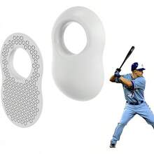 Paquete de 2 protectores de pulgar de béisbol para bateadores profesionales, ayuda de entrenamiento de columpio, guardia de pulgar de béisbol y sóftbol, agarre de bateo de béisbol, accesorios de - Blanco - Ver 13