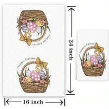 Toallas de cocina de Pascua, 16 x 24 pulgadas, decoración de Pascua feliz, toallas de mano, conejos, pollitos, huevos, té, decoración de cocina, para decoración de día festivo de granja, boda(Pascua púrpura) - Multicolor - Ver 4