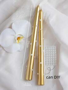 2支珍珠长蜡烛，10英寸欧式电镀彩色珍珠烛台，家用，无烟婚礼蜡烛，烛台蜡烛，适合烛光晚餐，高端氛围摄影道具，情人节礼物，精美礼品 - 彩色 - 查看 15