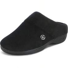 Isotoner Womens Classic Clog Non-Slip Memory Foam Slippers - 黑色 - 查看 1