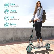 Electric Scooter For Adults, Up To 19 Mph, 19 Miles Range & 264 Lbs Load, Aluminum Alloy E-Scooter With 350W Motor, Foldable Escooter With Dual Braking System - Xem 4