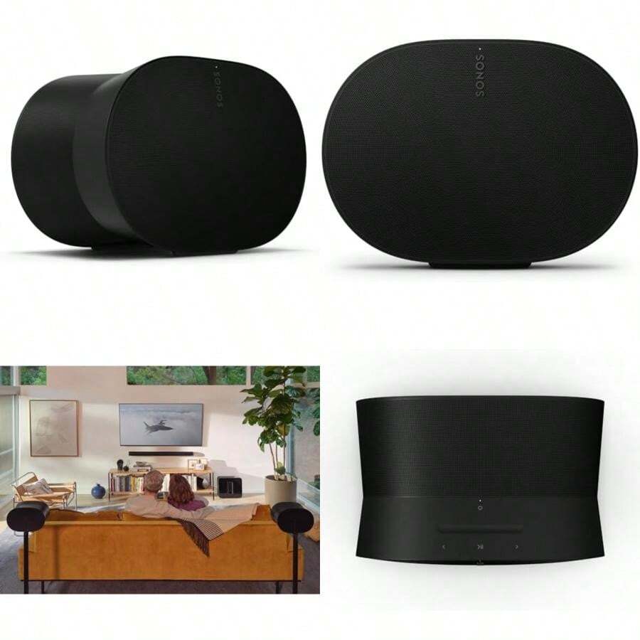 Sonos 300 Bocina Inalámbrica de Diseño Innovador para Audio Espacial Envolvente Wi-Fi y Bluetooth, Compatible con Dolby Atmos y Alexa - Negro(default) - Multicolor - Ver 1