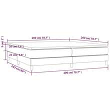 vidaXL Boxspringbett Mit Matratze, Schwarz, 200x200 Cm, Samt - Black - View 10
