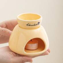 1pc Ceramic Standalone Chocolate Melting Pot, Suitable For Melting Cheese, Chocolate, Butter And Caramel. Ideal For Date Night, Birthday, Wedding And Christmas Celebrations. Also Great For Small Hot Pot, Baking And DIY Cooking Projects, Meets Various Cooking Needs. - Multicolor - View 9