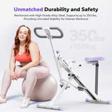 MERACH Squat Machine, 2 In 1 Squat Rowing Machine, Easy Setup & Foldable Exercise Equipment, Glute Trainer Machine, Glutes & Leg Home Workout Machine - trắng - Xem 3
