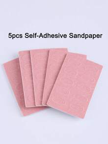 双头不锈钢指甲角质层推棒，带粉色砂纸片，斜面钢制指甲推棒，替换式自粘砂纸美甲工具，指甲修剪抛光砂纸套装，适用于美甲、指甲打磨 - 彩色 - 查看 13