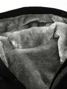 加大码男士加厚保暖连帽长袖外套，时尚百搭冬季外套