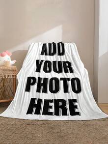 1pc Customizable Photo Blanket, Family Blanket, Photo Blanket, 9-Grid Pattern, Memorial Blanket, Suitable As Gift For Girls, Boys, Adults, Valentine's Day, Lightweight, Baby Blanket, Personalized Fleece Blanket, Personalized Photo Blanket, Personalized Throw Blanket, Personalized Baby Blanket, Newborn Blanket, Suitable For Mother's Day, Birthday, Children's Day, Father's Day, Graduation, Wedding, Christmas, Halloween