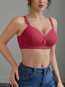 4 piezas Sujetadores inalámbricos con relleno y efecto push-up para mujer - Multicolor - Ver 2