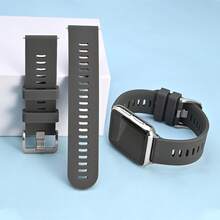 Smart Watch Strap - Dark Grey (Silver Buckle) - View 8