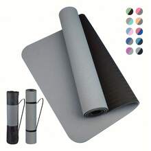 3pcs TPE Yoga Mat Set, 8mm Thick Non-Slip Shock-Absorbing Soundproof Exercise Mat With Jump Rope, - Multicolor - View 10