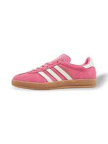 Adidas Gazelle JR1356 女款运动鞋 吸汗透气保暖轻便百搭 纯色Logo 弹性好 易洗快干 日常上学运动户外跑步 女款 粉色 JR1356 - 粉色 - 查看 1