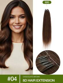 50g 8D Nano Bead Hair Extensions, Invisible Seamless Micro Ring Real Human Hair Extensions, Micro Bead Straight Hair Extensions, Invisible Mini Silicone Bead Easy To Install, Natural Straight, Perfect For Length Adding And Natural Straight Hair Texture Creation - Multicolor - View 41