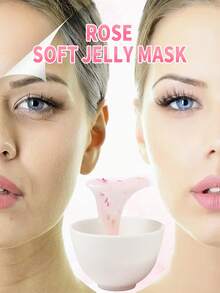 Mặt nạ gel dưỡng ẩm, làm sáng da và nuôi dưỡng da mặt với chiết xuất hoa hồng, vàng và axit hyaluronic | Mặt nạ dạng bột gel | - Màu Hồng baby - Xem 2