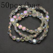 Gói 50 hạt bát giác dẹt 8mm, phụ kiện làm đồ trang sức tự làm cho vòng cổ, vòng tay, hoa tai, móc khóa điện thoại và quà tặng - Bát giác phẳng 8mm - Xem 32