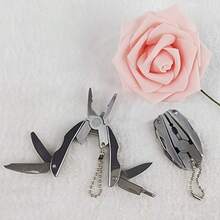 Portable Folding Pliers, Mini Multi-Tool, 6-In-1 Stainless Steel Screwdriver, Hammer, And Wrench Set. - Bạc - Xem 9