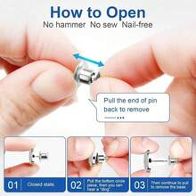 1/2/3/4 Pairs Bling Bling Wing Waist Buckle: Metal Alloy Adjustable Clip For Denim, Removable And Nail-Free Waistband Adjuster - Gold - View 9