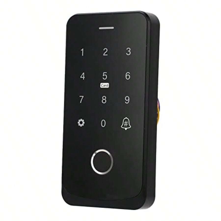 Focket Kit de de Control de Acceso de Puerta Exterior Impermeable con Huella Dactilar Contraseña Tarjeta NFC App Teclado de Control de Acceso RFID Panel Táctil Lector deAccess Control Kits - Tipo de Enchufe A Japonés (100V) - Ver 1