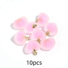 10 piezas de encantos de corazón multicolor de resina con efecto escarcha para hacer pulseras, aretes, collares y dijes de joyería artesanal - Corazón de amor - Ver 14