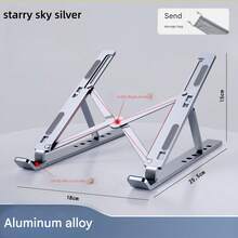 Adjustable Laptop Stand, Foldable Laptop Riser, Notebook Holder, Cooling Pad, Desk Organizer, Workspace Accessory, Compact Design, High-Quality Base, Tablet Stand, Suitable For Students And Office Workers - Multicolor - View 9