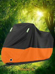 四季通用190T牛津布防水摩托车罩 - 防尘、防紫外线、防雨、防晒，适用于室内外踏板车、自行车、摩托车 - 高强度EVA材质，也适用于电动自行车和自行车 - 彩色 - 查看 6