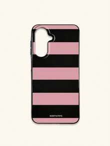 Retro Geometric Striped Phone Case, SECRET FACTORUS Fashionable Pattern Protective Cover, Compatible With IPhone 17 / 17 Air / 17 Pro / 17 Pro Max, And Galaxy Phones, Compatible With S26/S26 PLUS/S26 Ultra - Multicolor - View 77