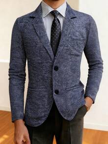 A Men's Light Gray Knitted Top, Solid Color Versatile Casual Home Jacket, Can Be Worn Outside - Light Grey - View 1