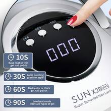 SUN X28MAX 90 LED UV Nail Lamp, High Power Fast Curing Lamp With Detachable Base, Professional Portable Nail Lamp For Salon And Home Use, US Plug - Valentine's Day Gift, Christmas Gift - View 5