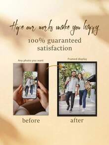 1pc Customizable Photo Frame, Desktop Or Wall-Mounted Picture Frame, Personalized Gift For Valentine's Day, Anniversary, Wedding, Birthday, Gallery Wall, Floating Frame - Multicolor - View 5