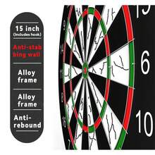 Juego de dardos, 36*1 cm de diámetro, tamaño 15 pulgadas, incluye 6 dardos: un divertido juego de juguetes para fiestas, adecuado para juegos interactivos familiares al aire libre/en interiores, y un regalo perfecto para cumpleaños, Navidad y Halloween. - Multicolor - Ver 6