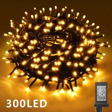 Christmas Tree Lights, Optional (100/200/300/400/500/800 LED) Christmas Light Plug, 8 Modes, Waterproof Outdoor Christmas Lights Suitable For Both Indoor And Outdoor Use, Parties, Terraces, Weddings, Christmas Decorations String Lights. - 美規A型插(110-127V) - 查看 10