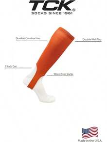 Estribos de béisbol/softbol TCK Sports de 4 pulgadas - Naranja de Texas - Ver 5