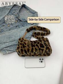 Y2K Retro Plush Faux Fur Shoulder Bag - Pink Leopard Print Fashion Statement Piece, Convertible Top Handle Crossbody Bag For Women,Y2K Aesthetic Fuzzy Leopard Handbag | Compact Spacious Underarm Shoulder Bag Taupe Brown - Everyday Essential ,New Arrival Hollow Out Totes Bags For Women Large Capacity Straw Woven Handbag Shoulder Bag Vintage Travel Beach Bag Shopping Pack Beach Bag School Bag, Back To School Backpack, Large Capacity, Laptop Compartment, Luggage Strap Design, Portable, Classic Suitable For Teen Girls Women Perfect For Back To School, First Day Of School, Middle School, High School, Outdoor The Christmas Season, Christmas Market Bag [US Local Warehouse] - 彩色 - 查看 8