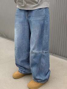 A Pair Of Minimalist Blue Washed Jeans