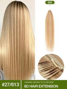 50g 8D Nano Bead Hair Extensions, Invisible Seamless Micro Ring Real Human Hair Extensions, Micro Bead Straight Hair Extensions, Invisible Mini Silicone Bead Easy To Install, Natural Straight, Perfect For Length Adding And Natural Straight Hair Texture Creation - Multicolor - View 31