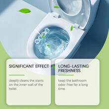 Bola colgante para limpiar el inodoro, elimina manchas, sarro y olores, sin necesidad de fregar, bolas de limpieza del hogar para inodoro - Verde - Ver 4
