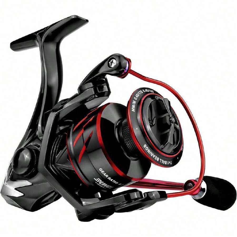 Spinning Fishing Reel ANCOHUMA, Powerful 26 LB Max Drag, 7+1 Stainless BB, 6.2:1 CNC Aluminum Alloy Spool, Unique Smooth Colorful Ceramic Line Roller, D.S.S.R Double Shield For Freshwater,31250840 - 藍白色 - 查看 1