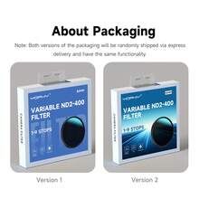 Adjustable ND2-400 Neutral Density Filter, Fits 37/40.5/43/46/49/52/55/58/62/67/72/77/82mm Camera Lenses For Canon, DSLR - Black - View 10