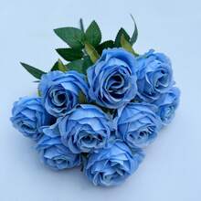 Rose de neige égéenne, fleur artificielle de haute qualité ressemblant à de la céramique, qualité de niveau installation artistique, texture réaliste semblable à de la céramique, décoration d'intérieur, centre de table pour allée de mariage, aménagement paysager pour hôtels et espaces commerciaux, rehausser l'esthétique et la mise en valeur visuelle de l'espace, idéal pour une présentation artistique - Multicolore - Voir 5