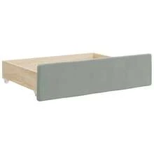 vidaXL Ausziehbares Tagesbett mit Schubladen, hellgrau, 100x200 cm, Samt - Grigio - Visualizzare 6