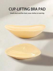 1 Pair Of Double-Sided Self-Adhesive Breast Pads, Breast Pad Sticky Pads, Backless Reusable Breast Pads, Bra Bikini Invisible Thick Breast Pads Waterproof Swimming - Multicolor - View 5