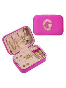 1 hộp đựng trang sức tối giản, hộp đựng trang sức PU di động cho du lịch mùa hè, hộp đựng trang sức mini đựng hoa tai, vòng cổ, nhẫn, trưng bày và cất giữ trang sức, hộp đựng trang sức dung tích lớn, thích hợp đựng hoa tai, nhẫn, vòng cổ, vòng tay, phụ kiện làm móng, Ngày của Mẹ, Giáng sinh, quà tặng Halloween, hộp đựng đồ cho phụ nữ, vật dụng thiết yếu khi đi du lịch, lưu trữ đồ dùng trong ký túc xá khi trở lại trường - Nhiều màu - Xem 13