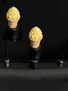 2个/4个/彩色冰淇淋轮胎气门嘴帽 - 耐用可爱的气门嘴套，防漏且通用，适用于轿车、摩托车和SUV。女士汽车配件，汽车配件，男士汽车配件。