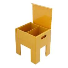 YUNRUX Shoe Changing Stool - Brown - View 4