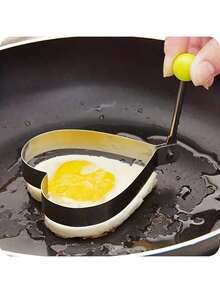 Different Combinations Of 5 Stainless Steel Egg Molds, Non-Stick Egg Cooking Utensils, Campervan Kitchen Accessories, Free Pancake And Fried Egg Molds. - Multicolor - View 4