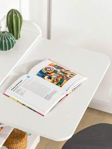 SoBuy Home Office Folding Table Desk Computer Desk Workstation With 3 Shelves White W64 X D58 X H82cm FWT92-W