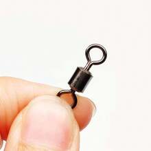 250个/盒 5种混合款式钓鱼桶轴承滚动旋转实心环LB路亚连接器尺寸2/4/6/8/10