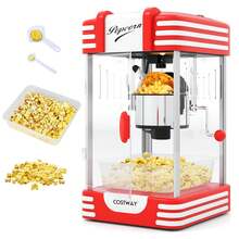 19 Oz Popcorn Machine With Stainless Steel Kettle, Halogen Light, Kernel Oil Scoops - US A Type Plug(110-127V) - View 11